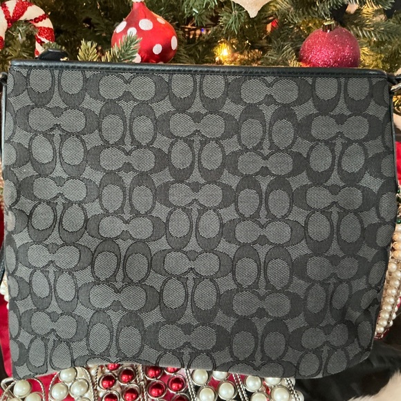 COACH Signature Canvas File Bag Black & Grey MINT - Picture 7 of 8